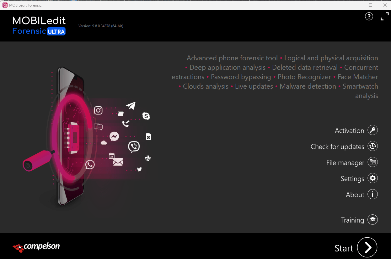 MOBILedit Forensic ULTRA advanced mobile phone forensic software for Android device examination.